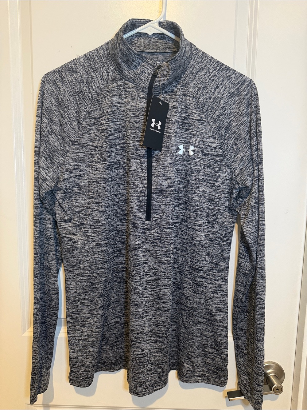 Under Armour Heathered Charcoal 1/4 Zip Performance Pullover